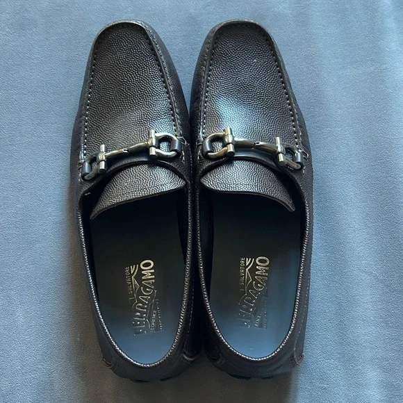 Men’s Brown Ferragamo Loafer Slip On Sz 10.5 - Picture 2 of 10